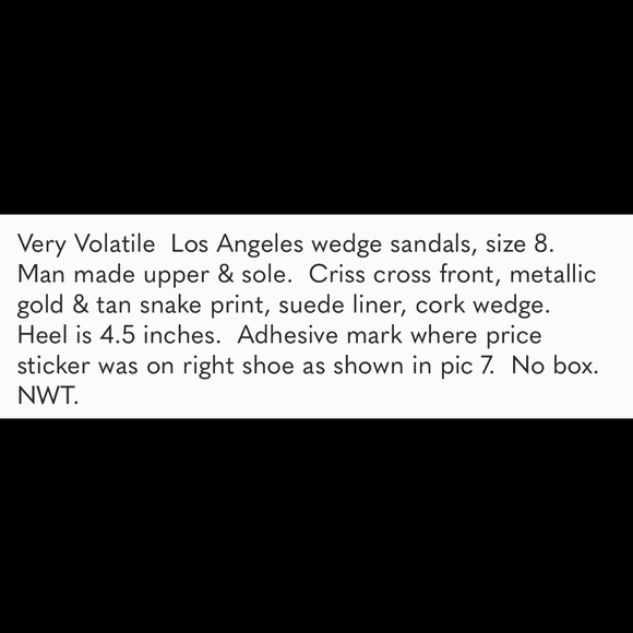 Very volatile gold snakeskin platform wedges - Picture 9 of 9